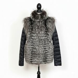 Gorski Vest Women's Medium M Genuine Silver Fox Luxury Designer Celeb Style